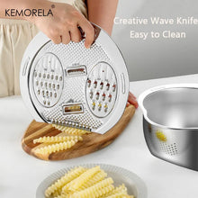 Load image into Gallery viewer, KEMORELA 2 in1 Wash and Cut Vegetable Drain Bowl Stainless Steel 304 Rice Washing Bowl Fruit And Vegetable Strainer Kitchen Tool
