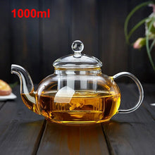 Load image into Gallery viewer, Heat-Resistant Glass Teapot with Infuser, 400ml to 1000ml
