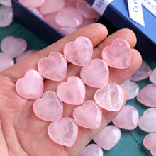 Load image into Gallery viewer, Rose Quartz Heart Stones, Natural, 20mm, Set of 10, 20 or 30
