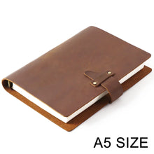 Load image into Gallery viewer, Vintage Leather Ring Binder Notebook

