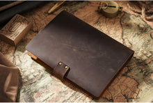 Load image into Gallery viewer, Vintage Leather Ring Binder Notebook
