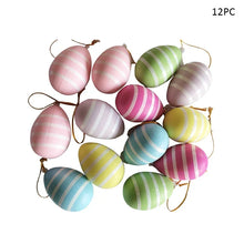 Load image into Gallery viewer, 12pcs Easter Artificial Eggs Decors for Home Colorful Easter Eggs Hanging Craft Kids Gift Favor Easter Chicks Party Decor 2025
