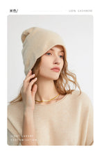 Load image into Gallery viewer, 100% Cashmere Soft Knit Beanie - Double Layer Hat
