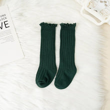 Load image into Gallery viewer, Ruffle-Top Cotton Knee Socks for Little Ones
