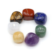 Load image into Gallery viewer, Chakra Tumbled Stone Set, 7 Natural Stones, 15–20mm
