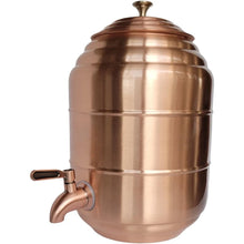 Load image into Gallery viewer, 100% Pure Copper water Dispenser Storage Tank Pot, Stainless Steel Faucet spigot and Lid included
