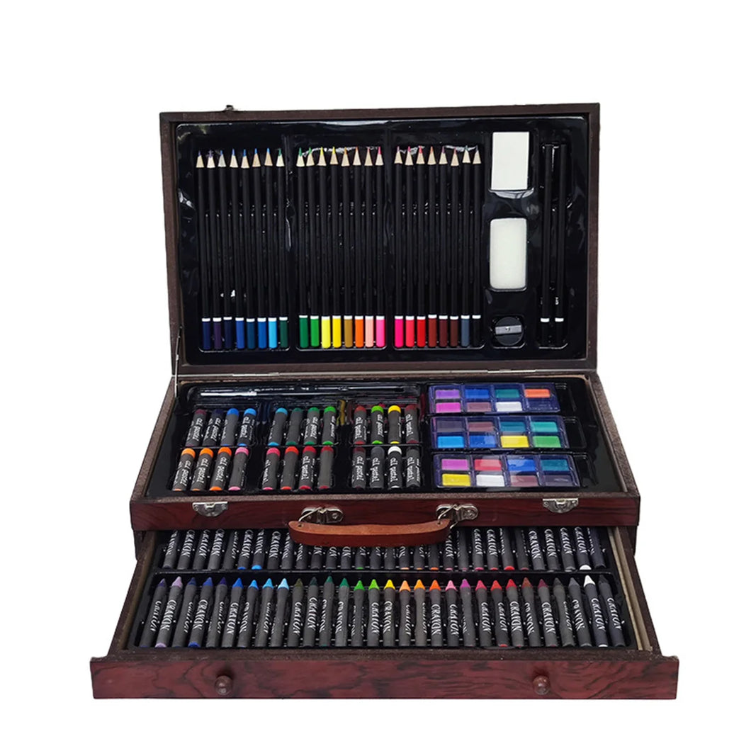 140-Piece Kids Art Set with Paints, Brushes, Markers & Pencils