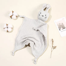 Load image into Gallery viewer, Soft grey cotton muslin bunny lovey
