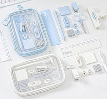 Load image into Gallery viewer, 10-Piece Student Stationery Set – Stapler, Ruler, Scissors, Pens &amp; Sticky Notes
