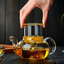 Load image into Gallery viewer, Heat-Resistant Glass Teapot with Infuser, 400ml to 1000ml
