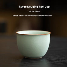 Load image into Gallery viewer, Ru Kiln Style Ceramic Teacup, Under 200ml
