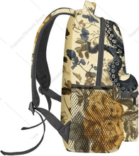 Load image into Gallery viewer, Octopus &amp; Floral Backpack – Stylish Marine Botanical School Bag
