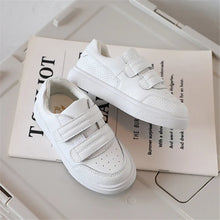 Load image into Gallery viewer, Genuine Leather Children Shoes Unisex White Kids Sneakers Breathable Soft Sole Outdoor Tennis Fashion Toddler Boys Girls Shoes
