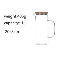 Load image into Gallery viewer, 1000ML/1500ML Thick Glass Kettle with Bamboo Lid &amp; Filter
