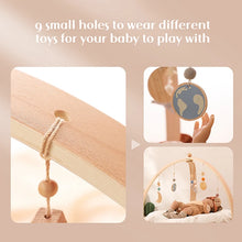 Load image into Gallery viewer, 1Set Wooden Rattle Teethers Baby Toys Play Gym Mobile Newborn Sensory Structure Baby Nursing Gifts Handmade Stroller Accessories
