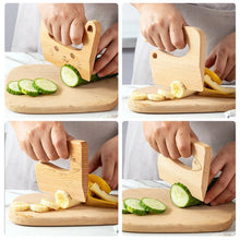 Load image into Gallery viewer, Safe Wooden Kids Knife - Montessori Cooking &amp; Chopping Toy
