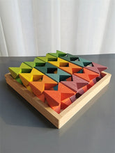 Load image into Gallery viewer, Montessori Wooden Butterfly Stacking Blocks
