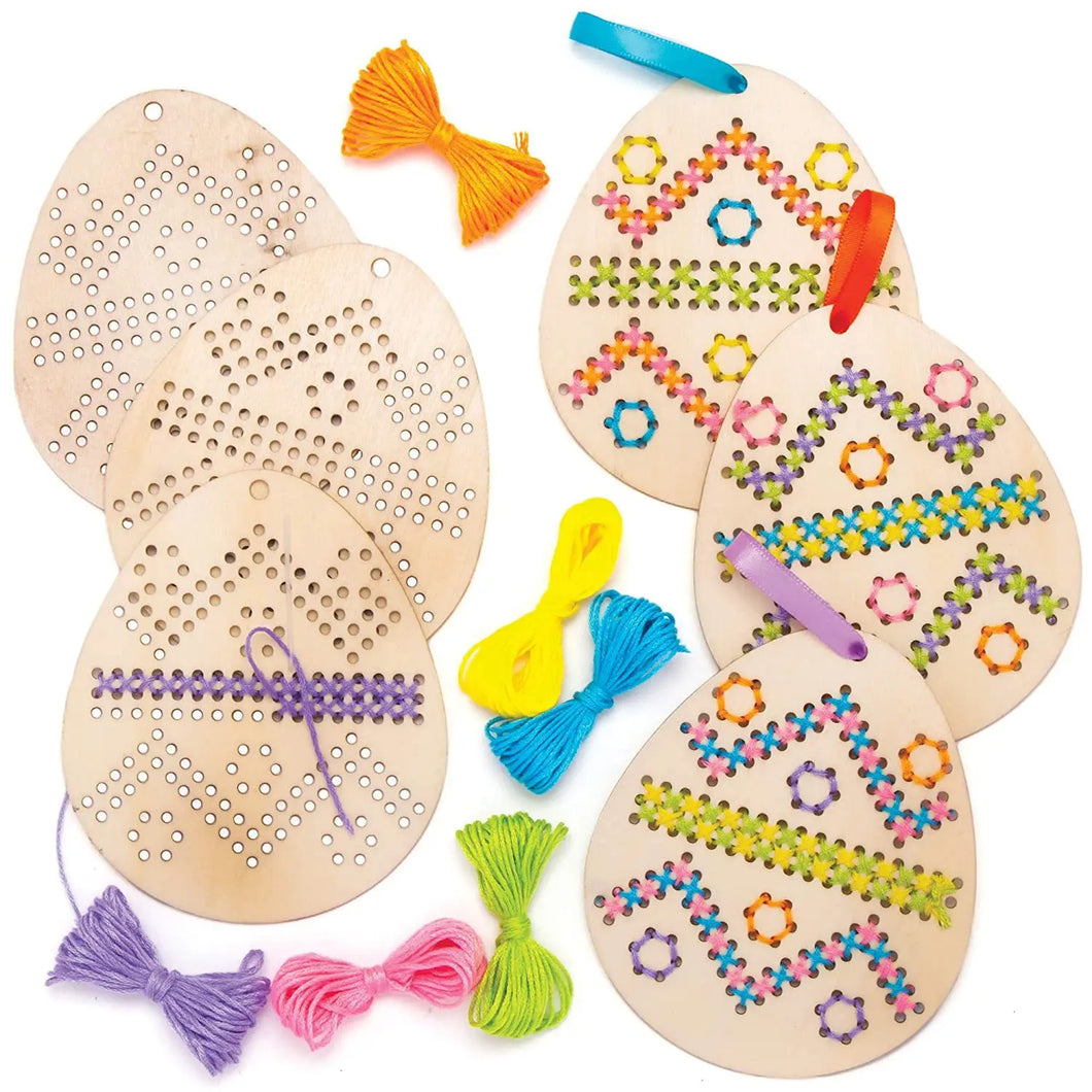 DIY Embroidery Kit Easter Eggs Embroidery Craft Set Made Of Wood Crafts For Children Sewing For Children On Easter Decoration