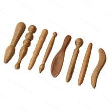 Load image into Gallery viewer, Natural Wooden Acupoint Stick Dial Stick Meridian Pen Massage Stick Body Meridian Stress Relief Foot Sole Acupoint Massage Tools
