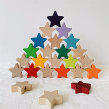 Load image into Gallery viewer, Wooden Rainbow Star Wands, 22.5 cm, Packs of 12 or 24
