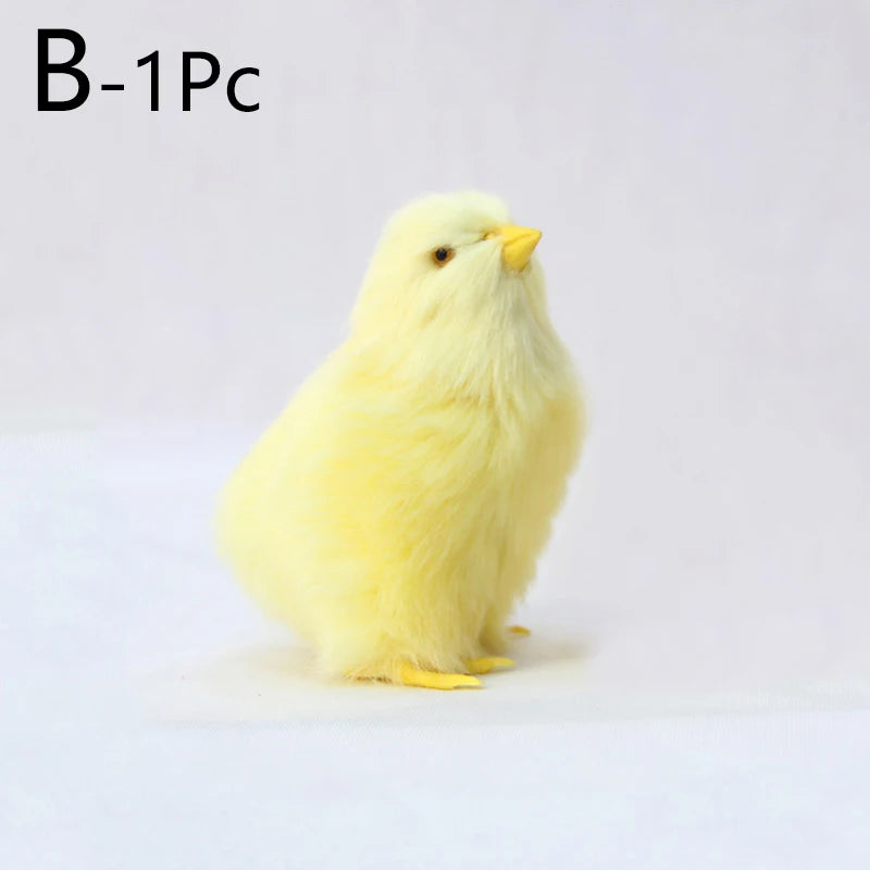 Realistic Chick Decoration Animal Doll Simulation Chick for Children Cognition Chicken Model Sound Soft Plush Toy Easter Gift