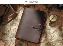 Load image into Gallery viewer, Vintage Leather Ring Binder Notebook
