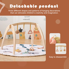 Load image into Gallery viewer, Baby Wooden Play Gym - Sensory Toy &amp; Nursery Decor
