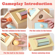 Load image into Gallery viewer, Wooden object permanence house
