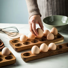 Load image into Gallery viewer, Japanese Wooden Double-Row Egg Storage Box
