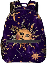 Load image into Gallery viewer, Octopus &amp; Floral Backpack – Stylish Marine Botanical School Bag
