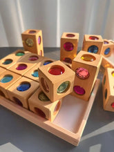 Load image into Gallery viewer, Kids 3D Acrylic Crystal Gem Wooden Blocks
