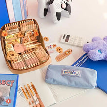Load image into Gallery viewer, Capybara Stationery Set with Pencil Case, Pens, Ruler &amp; Sticky Notes
