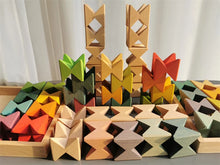 Load image into Gallery viewer, Montessori Wooden Butterfly Stacking Blocks
