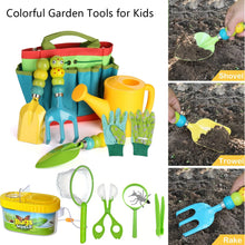 Load image into Gallery viewer, Colorful Garden Tools Toys for children Outdoor Gardening Trowel Shovel Rake Yard Watering Pot Digging Beach Safe Toys Kids Gift
