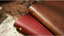 Load image into Gallery viewer, Vintage Leather Ring Binder Notebook
