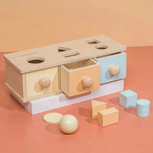 Load image into Gallery viewer, Montessori Wooden Play Kit, Object Permanence and Sorting
