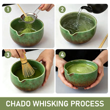 Load image into Gallery viewer, Matcha Whisk Set with Ceramic Bowl, 7 Pieces
