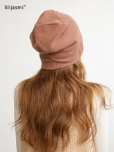 Load image into Gallery viewer, 100% Cashmere Soft Knit Beanie - Double Layer Hat
