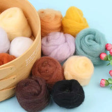 Load image into Gallery viewer, 10 G DIY Wool Roving Needle Felting 8 Colors Wool Felting Fibre Handmade Material For Beginners Needle Felting Product Making
