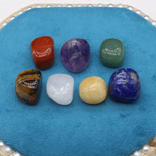 Load image into Gallery viewer, Chakra Tumbled Stone Set, 7 Natural Stones, 15–20mm
