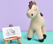 Load image into Gallery viewer, Knitted Organic Cotton Horse Plush Toy
