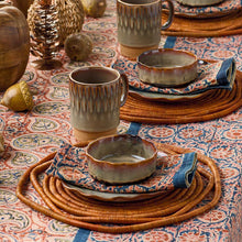 Load image into Gallery viewer, Compass Paisley Kalamkari Napkins - Set of 4
