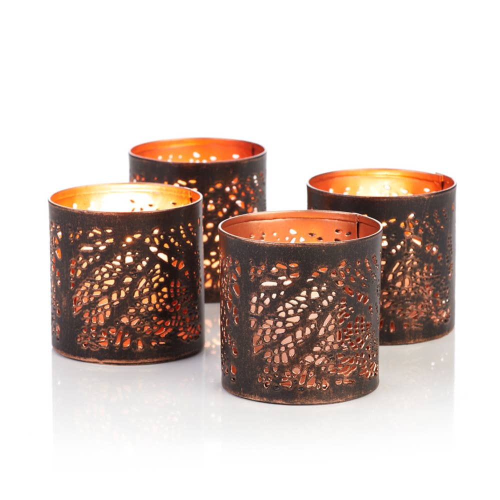 River Birch Tea Light Lanterns - Set of 4