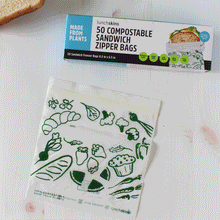 Load image into Gallery viewer, Ziptop Compostable Freezer-Safe Sandwich Storage Bags 50CT
