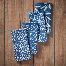 Load image into Gallery viewer, Indigo Dabu Cotton Napkins - Set of 4
