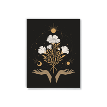 Load image into Gallery viewer, Celestial Flowers Medium Layflat Journal Notebook
