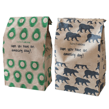 Load image into Gallery viewer, Recyclable Paper Lunch Sacs - 50 Count Variety Pack (25 Avoc
