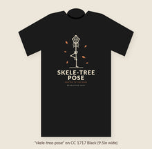 Load image into Gallery viewer, Skele-Tree Pose tee, Black (flat preview)
