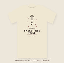 Load image into Gallery viewer, Skele-Tree Pose tee, Ivory (flat preview)
