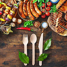 Load image into Gallery viewer, 300 Pcs Biodegradable Wood Cutlery Set
